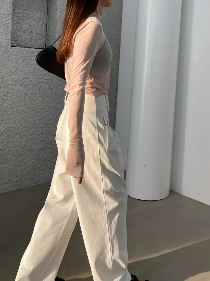 Arrco - Korean Women Fashion - #momslook - Tencel Turtleneck Tee - 4