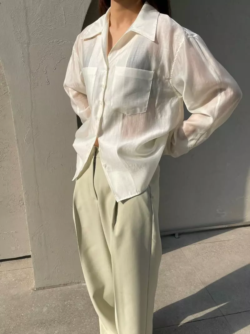 Arrco - Korean Women Fashion - #womensfashion - Tencel Silky Blouse