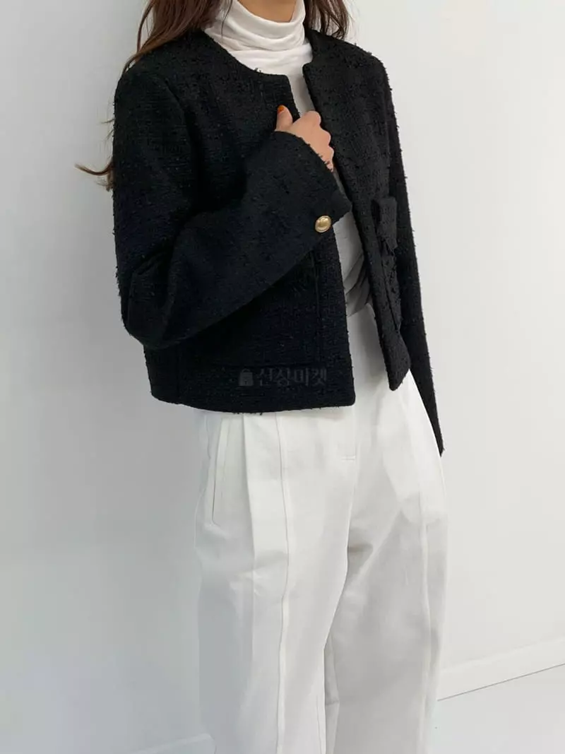 Arrco - Korean Women Fashion - #womensfashion - Spring Twid Jacket - 7