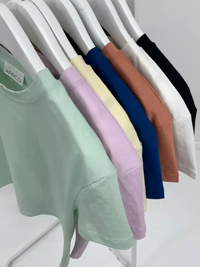 Arrco - Korean Women Fashion - #womensfashion - Margarin Short Sleeves Tee - 3