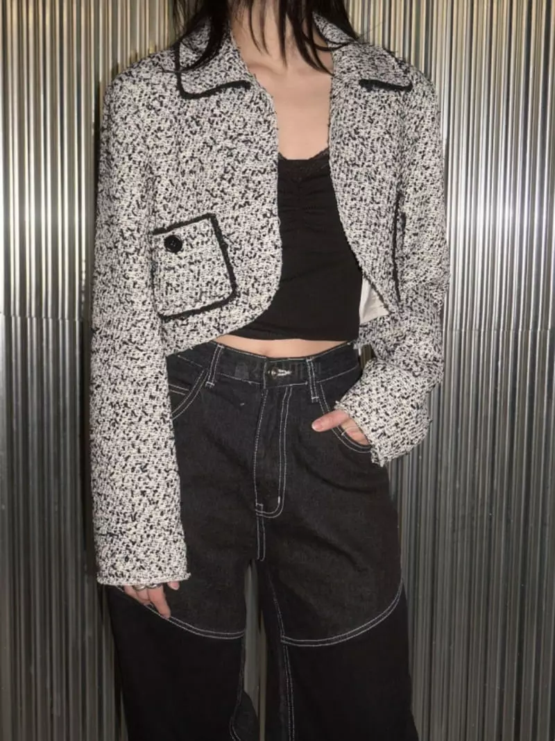 Artisover - Korean Women Fashion - #momslook - Twid Short Jacket - 3