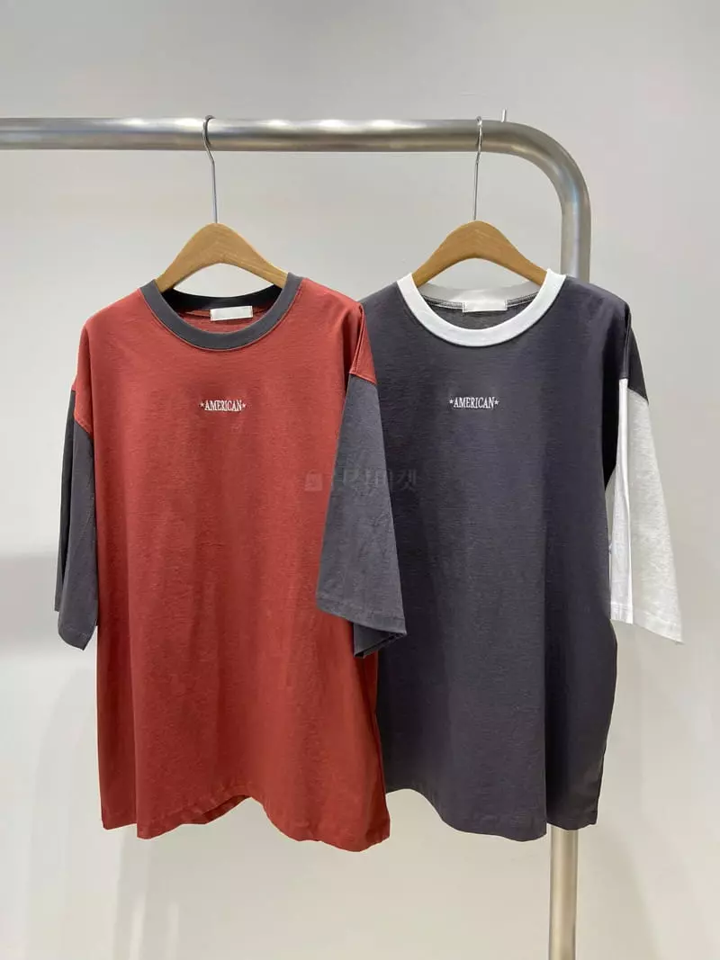 Artisover - Korean Women Fashion - #momslook - America Combi Tee - 5