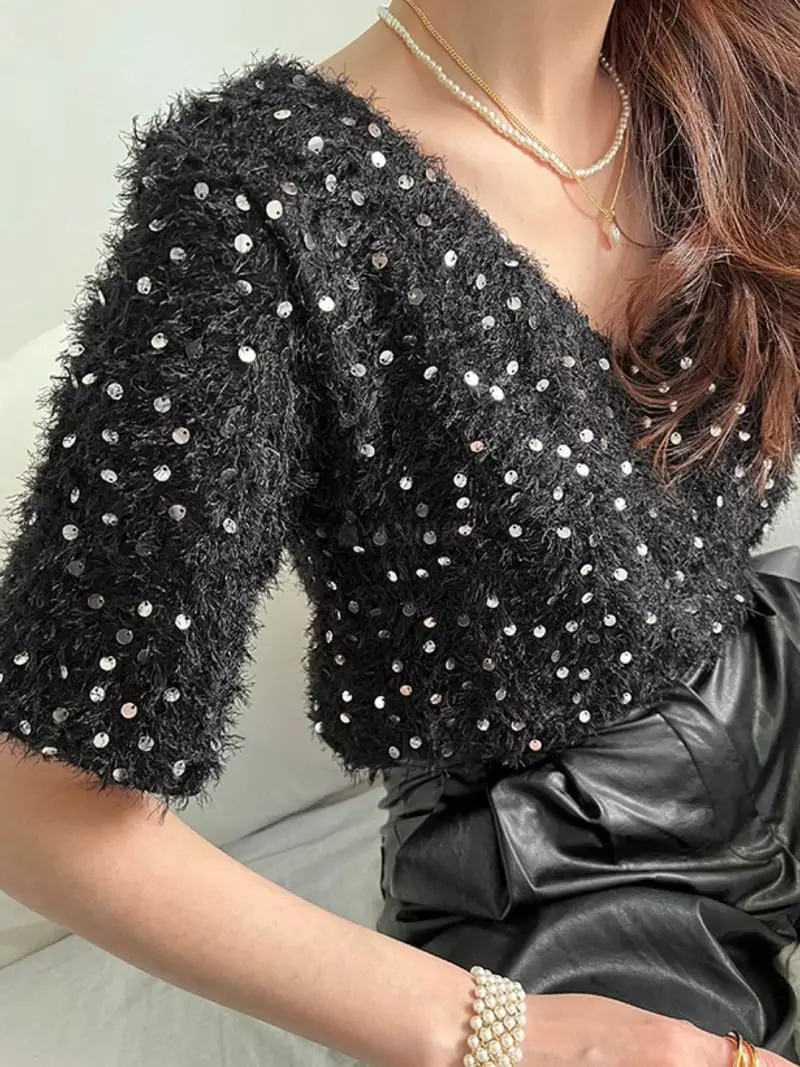 Artisover - Korean Women Fashion - #momslook - Spangle Tee - 3