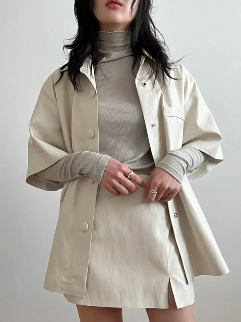 Artisover - Korean Women Fashion - #womensfashion - Button Leather Shirt - 4
