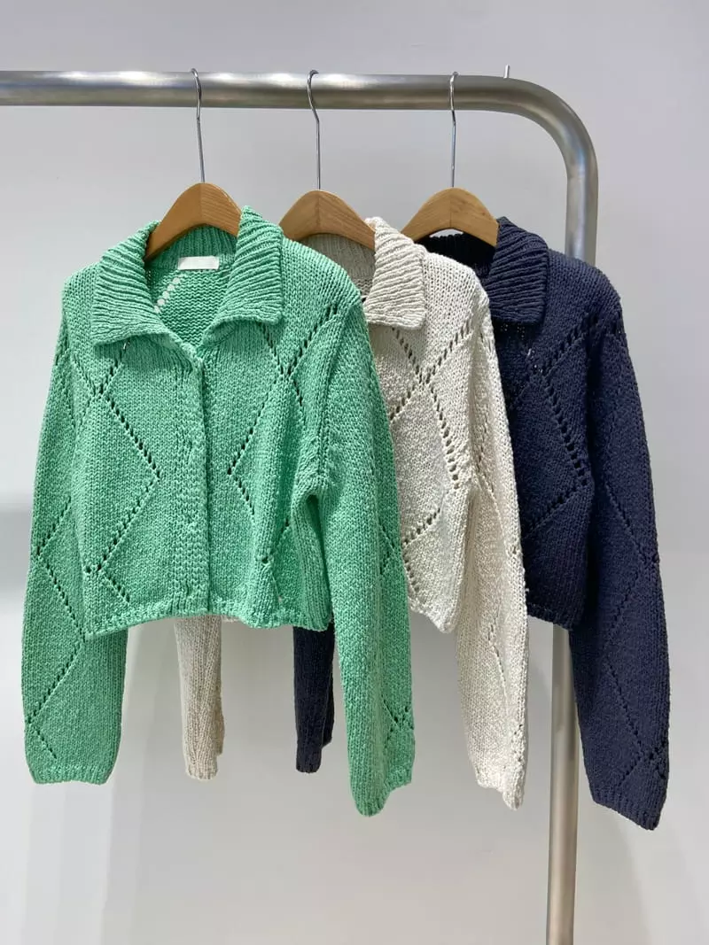 Artisover - Korean Women Fashion - #momslook - Neck Collar Cardigan - 5