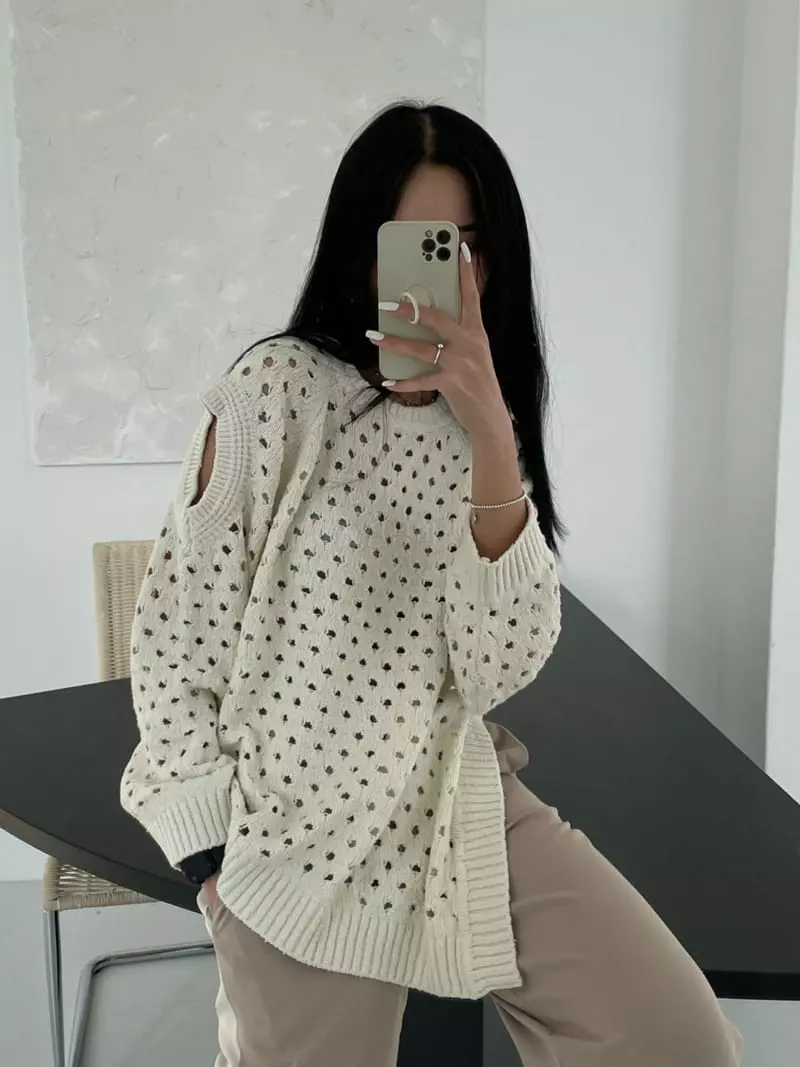 Artisover - Korean Women Fashion - #momslook - Slit Knit