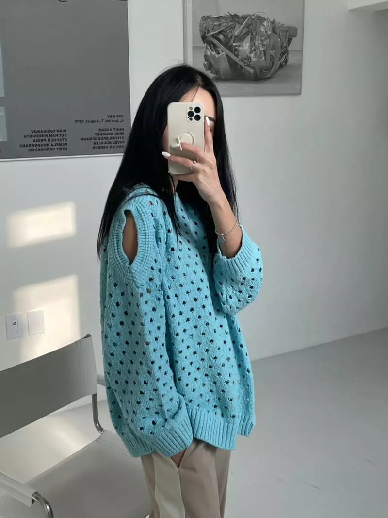 Artisover - Korean Women Fashion - #momslook - Slit Knit - 3