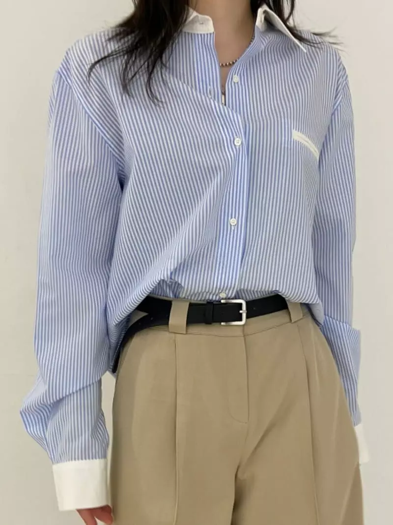 Artisover - Korean Women Fashion - #pursuepretty - Stripes Shirt - 2