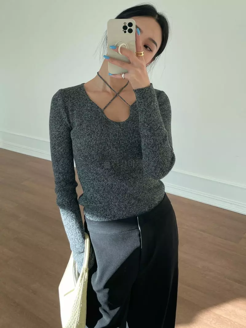 Artisover - Korean Women Fashion - #romanticstyle - Ex String Tee - 2