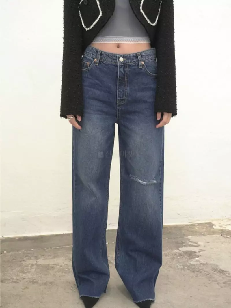 Artisover - Korean Women Fashion - #romanticstyle - Cuttin Jeans - 3