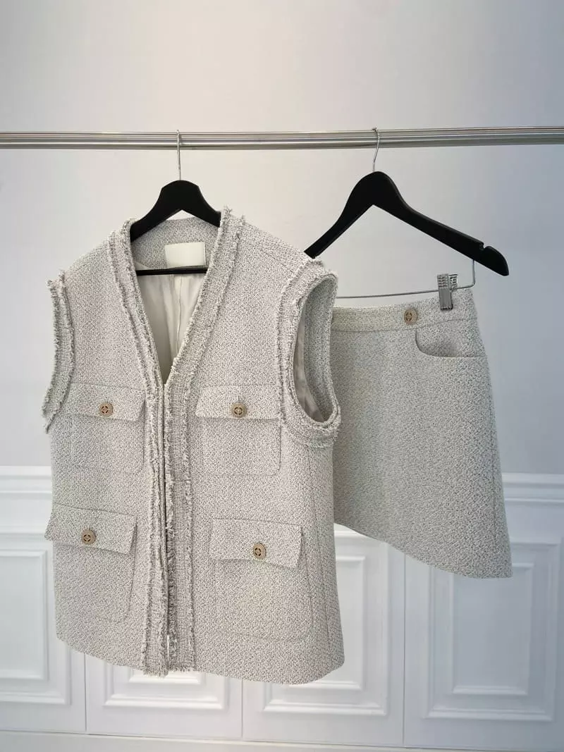 Artisover - Korean Women Fashion - #shopsmall - Spring Twid Top Bottom Set