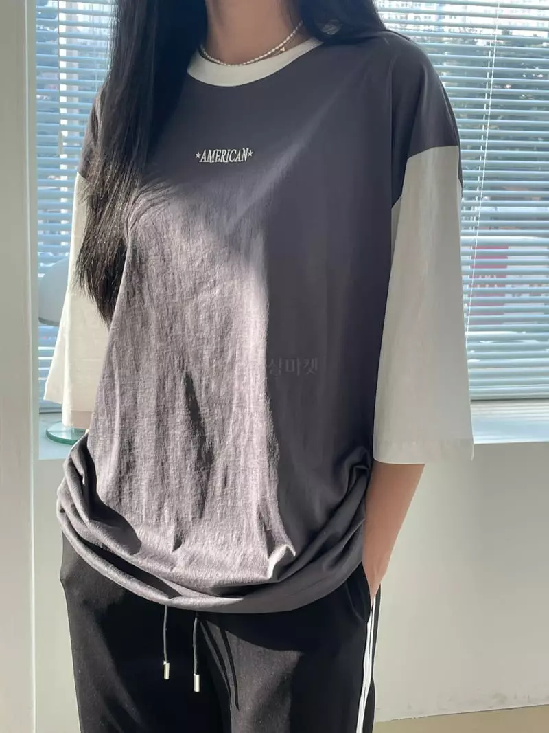 Artisover - Korean Women Fashion - #thatsdarling - America Combi Tee - 3