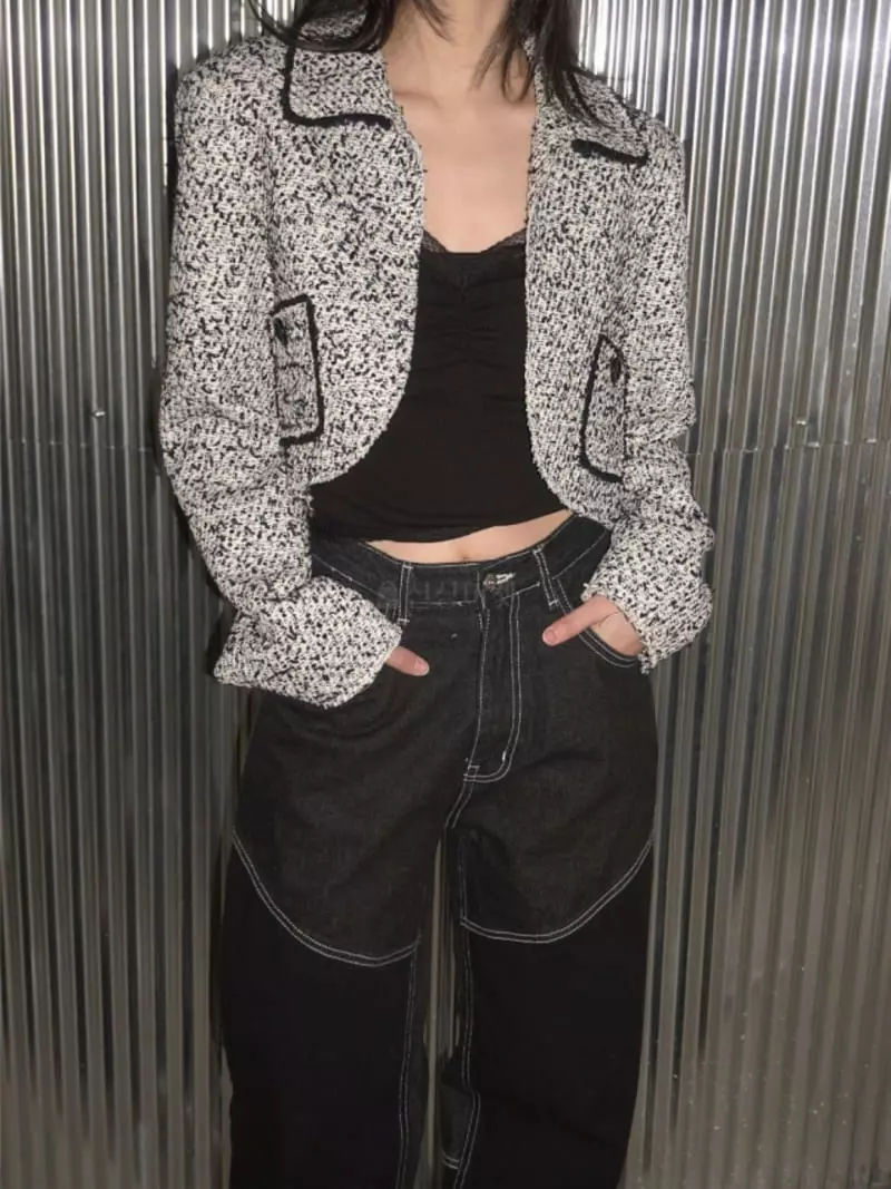 Artisover - Korean Women Fashion - #momslook - Twid Short Jacket - 4