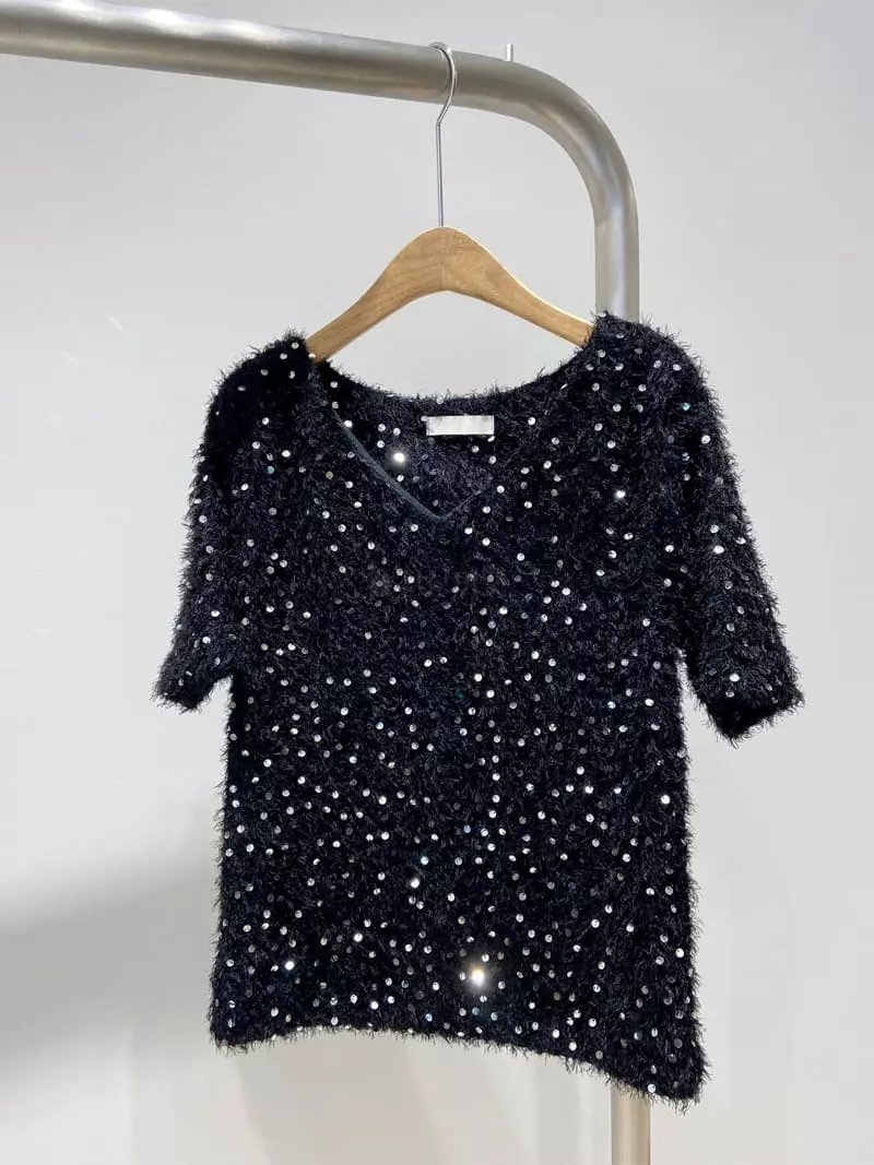 Artisover - Korean Women Fashion - #momslook - Spangle Tee - 4