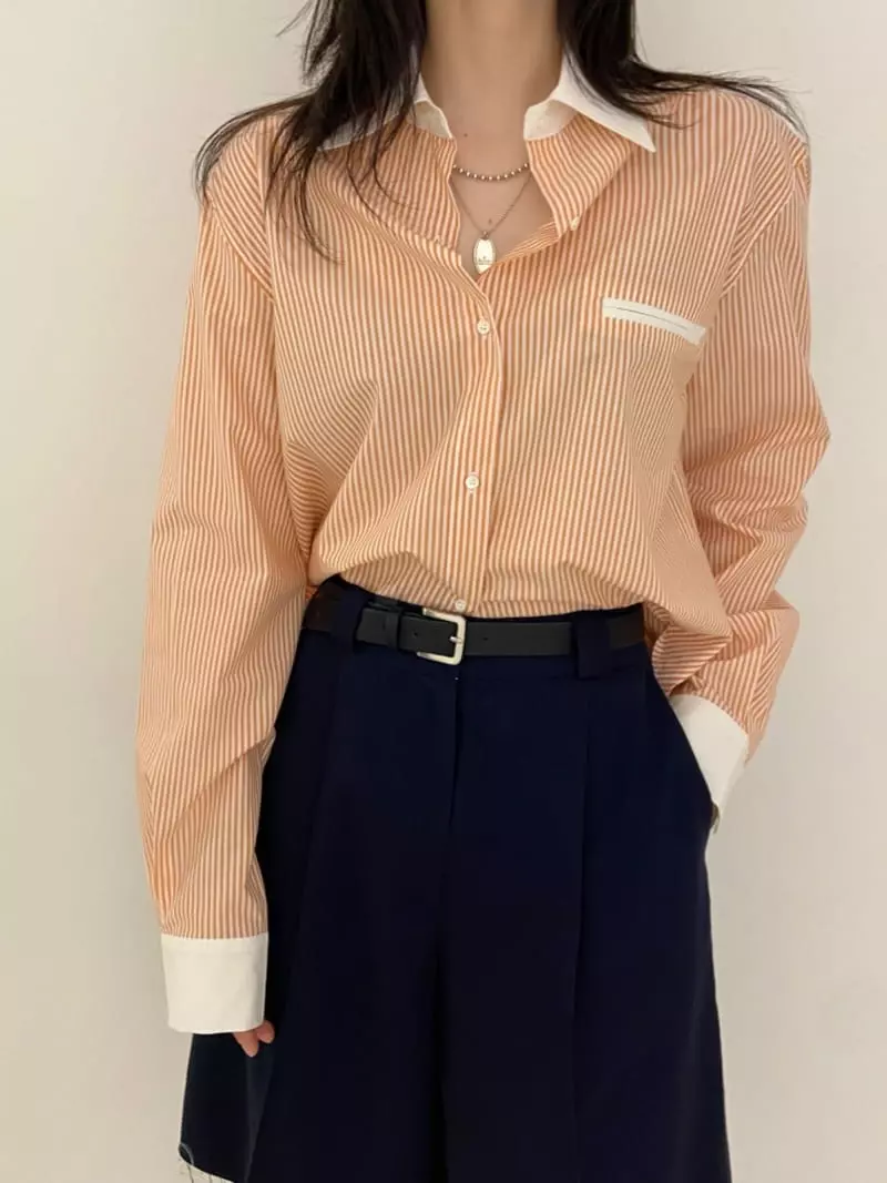Artisover - Korean Women Fashion - #womensfashion - Stripe Shirt