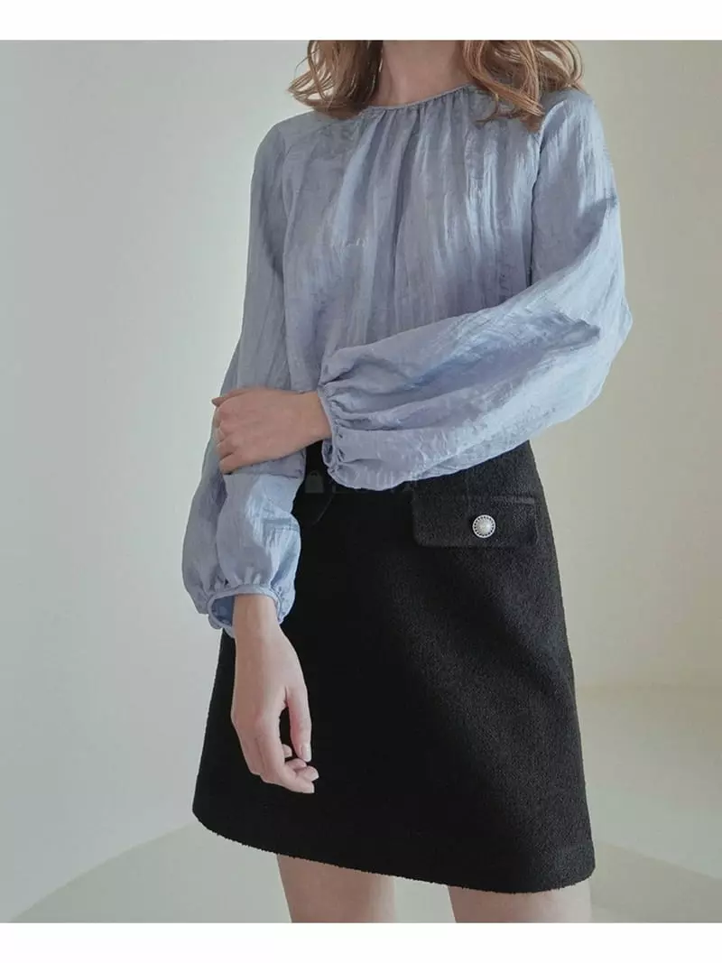 Ave29 - Korean Women Fashion - #momslook - Plearts Shirring Blouse - 3