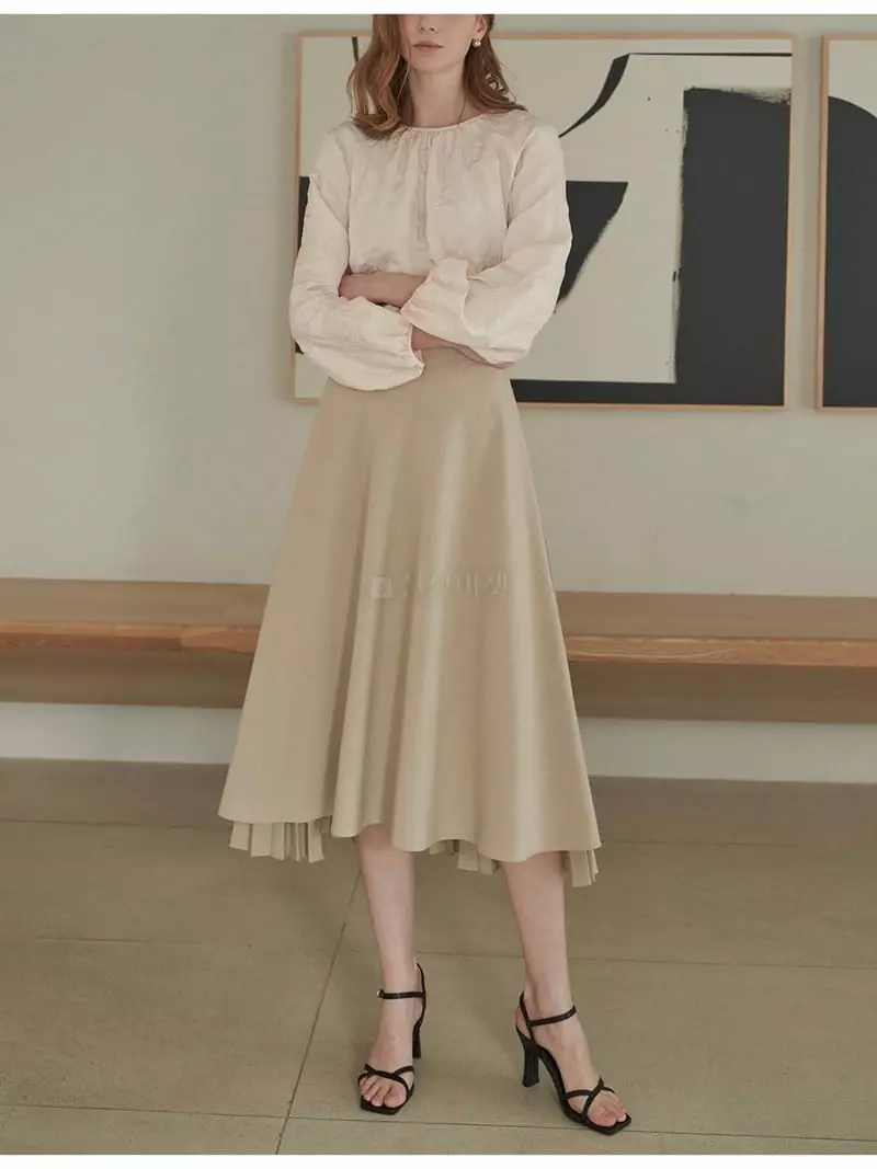 Ave29 - Korean Women Fashion - #momslook - Unbalance Wrinkle Skirt