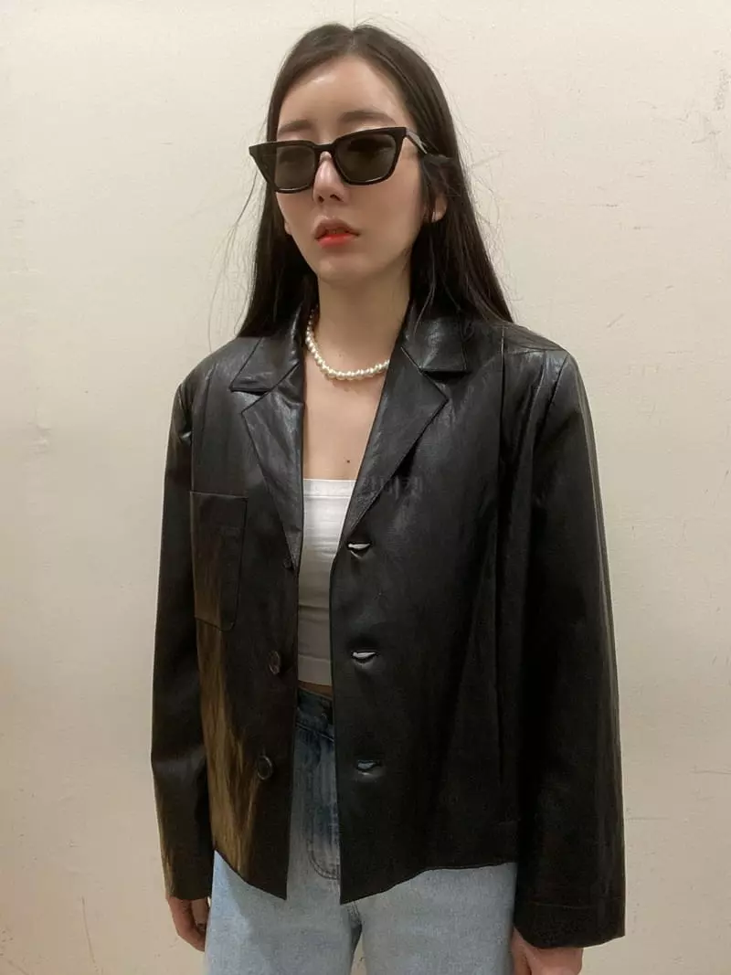 Ave29 - Korean Women Fashion - #thatsdarling - Lien Leather Jacket - 2