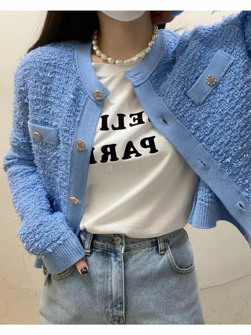 Ave29 - Korean Women Fashion - #vintageinspired - Twid Cardigan - 4