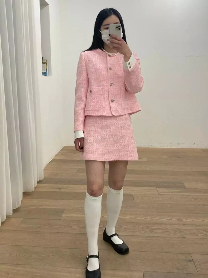 Ave29 - Korean Women Fashion - #womensfashion - Twid Cows Jacket - 3