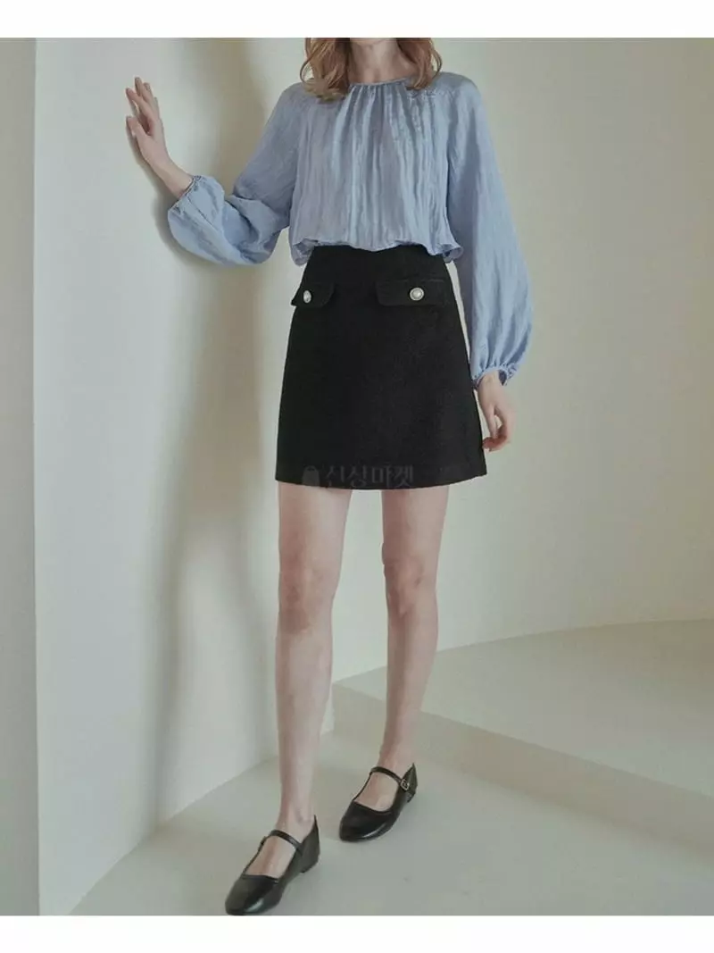 Ave29 - Korean Women Fashion - #momslook - Plearts Shirring Blouse - 4