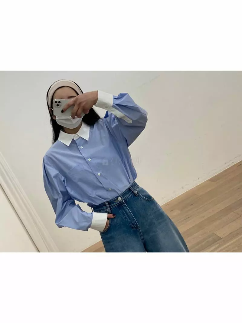 Ave29 - Korean Women Fashion - #womensfashion - Puff Color Shirt