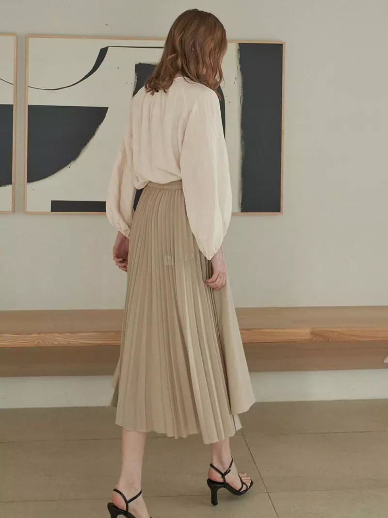 Ave29 - Korean Women Fashion - #womensfashion - Unbalance Wrinkle Skirt - 2