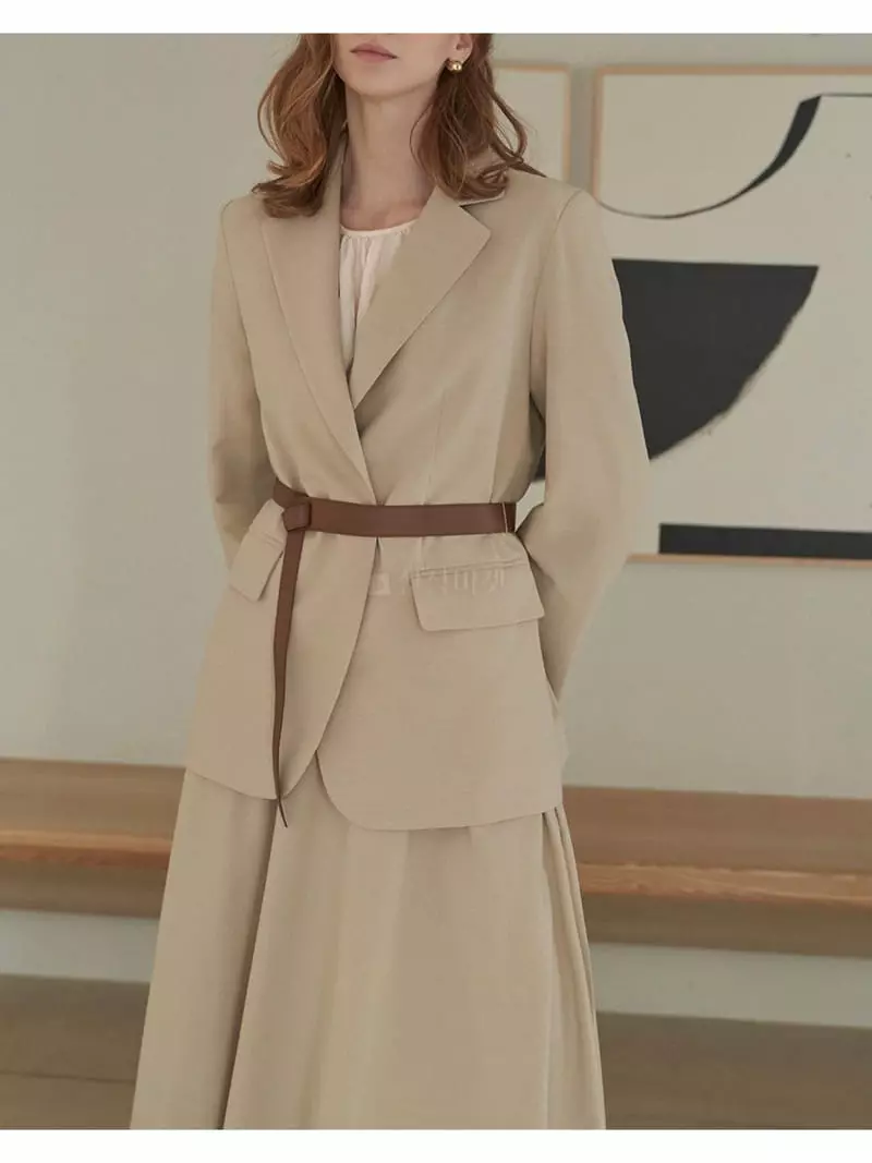 Ave29 - Korean Women Fashion - #womensfashion - Belted Single Jacket