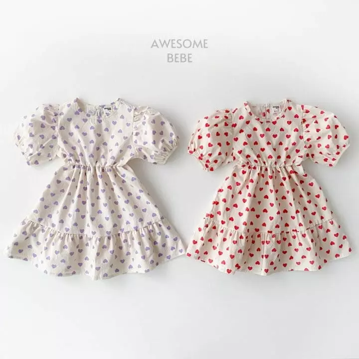 Awesome Bebe - Korean Children Fashion - #Kfashion4kids - Heart One-piece - 5