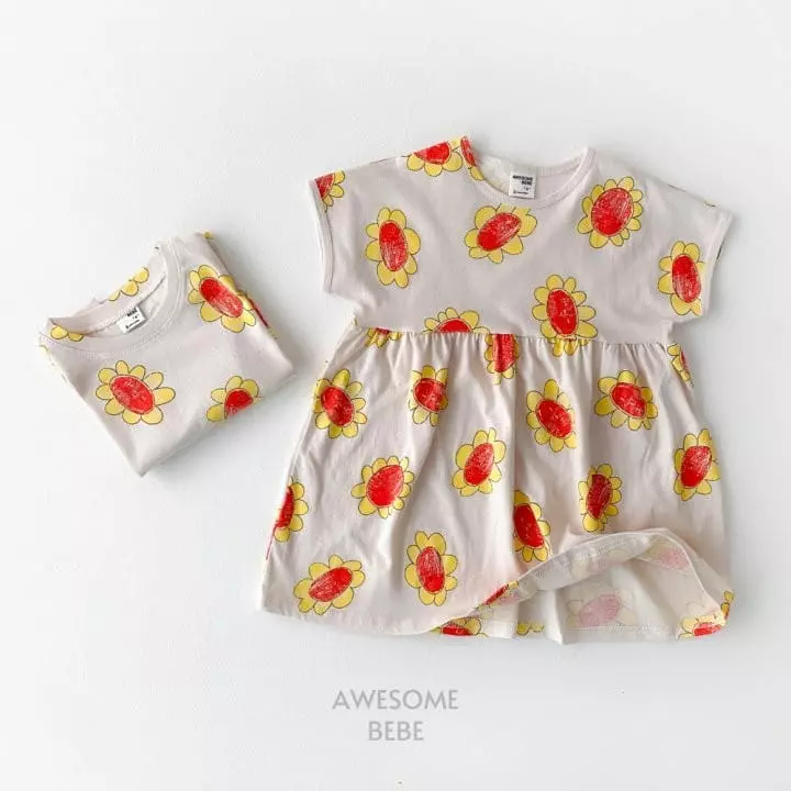 Awesome Bebe - Korean Children Fashion - #fashionkids - Sun Flower One-piece - 2