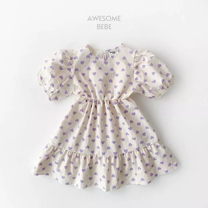 Awesome Bebe - Korean Children Fashion - #fashionkids - Heart One-piece