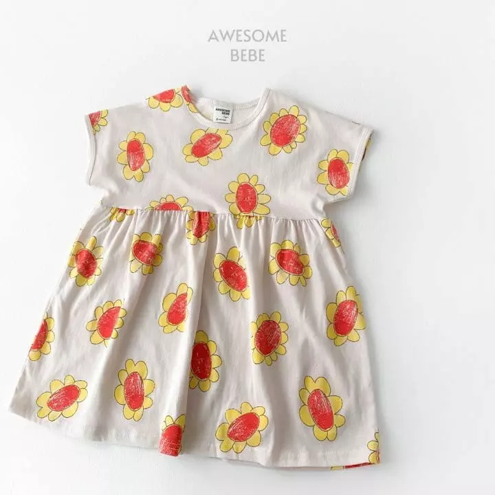 Awesome Bebe - Korean Children Fashion - #kidzfashiontrend - Sun Flower One-piece - 5