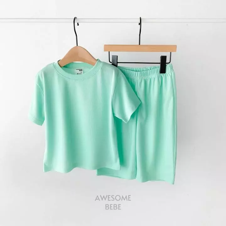 Awesome Bebe - Korean Children Fashion - #littlefashionista - Pleats Top Bottom Set - 9