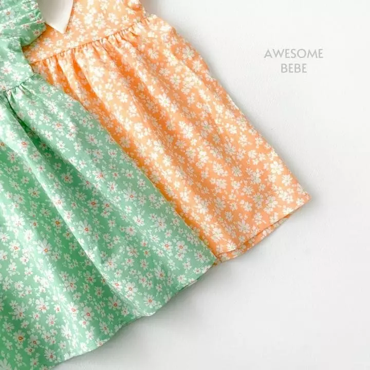 Awesome Bebe - Korean Children Fashion - #Kfashion4kids - Small Flower One-piece - 4