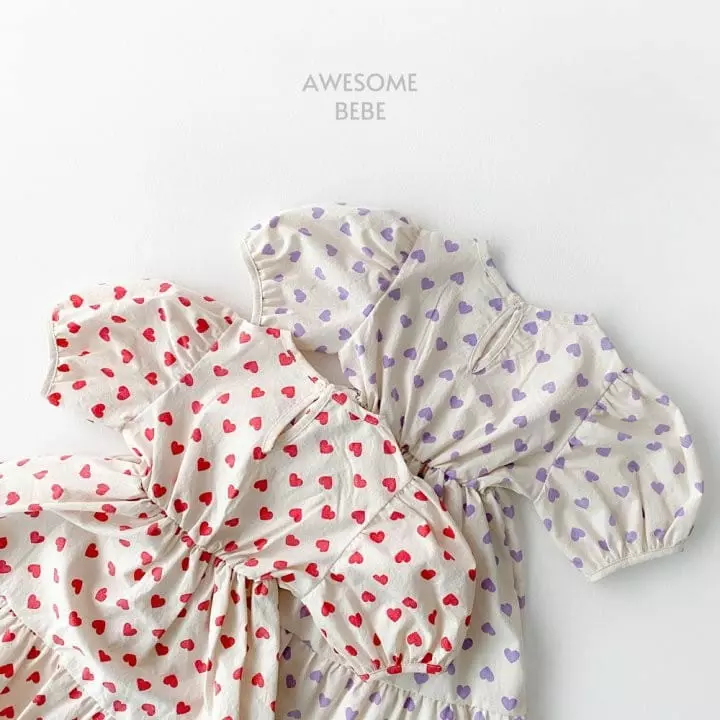 Awesome Bebe - Korean Children Fashion - #magicofchildhood - Heart One-piece - 7
