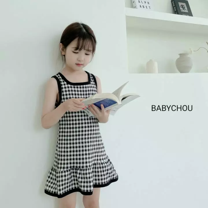 Babychou - Korean Children Fashion - #discoveringself - Check Top Bottom Set - 12