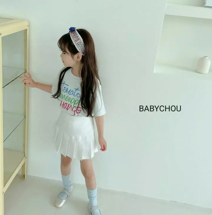 Babychou - Korean Children Fashion - #kidsshorts - Mango Tee - 8