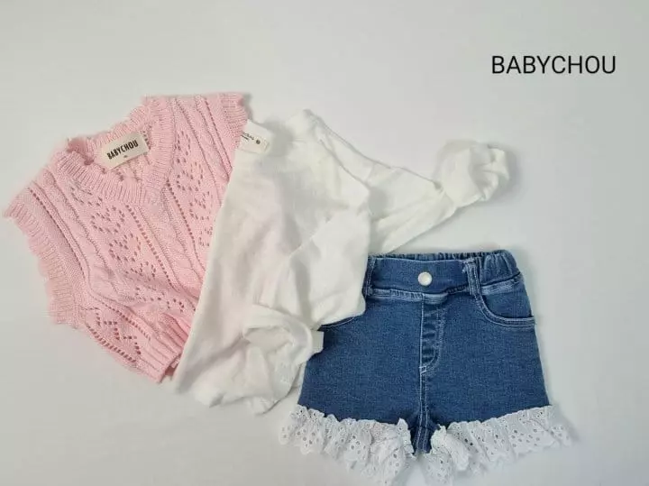 Babychou - Korean Children Fashion - #kidsshorts - Lace Shorts - 5