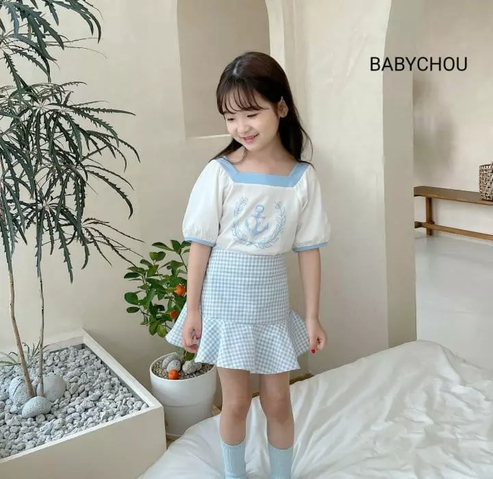 Babychou - Korean Children Fashion - #kidsstore - Marine Tee - 5