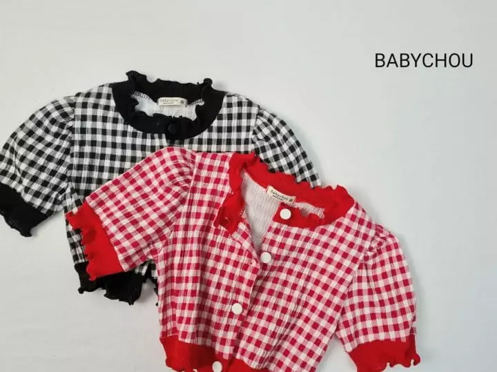 Babychou - Korean Children Fashion - #littlefashionista - Check Top Bottom Set - 2