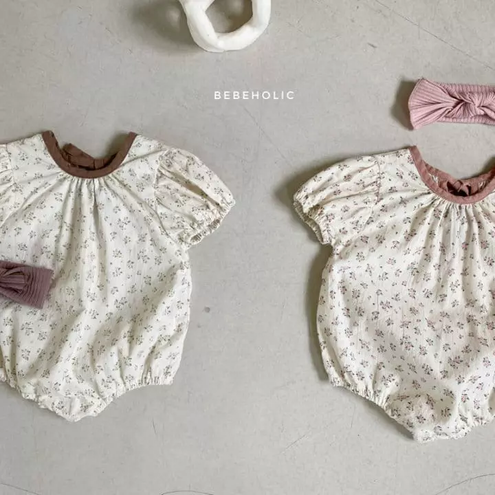 Bebe Holic - Korean Baby Fashion - #babyootd - Small Flower Bodysuit - 2
