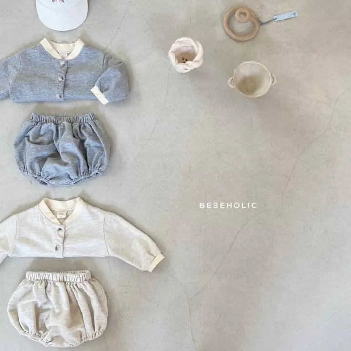 Bebe Holic - Korean Baby Fashion - #babyoutfit - Danjak Cardigan Bottom Set - 2