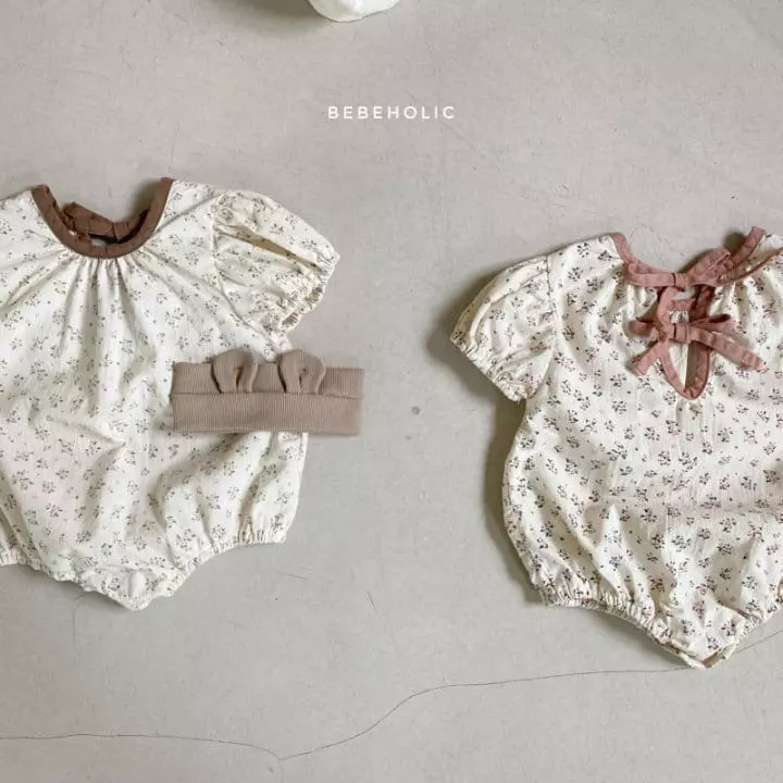 Bebe Holic - Korean Baby Fashion - #babyoutfit - Small Flower Bodysuit - 3