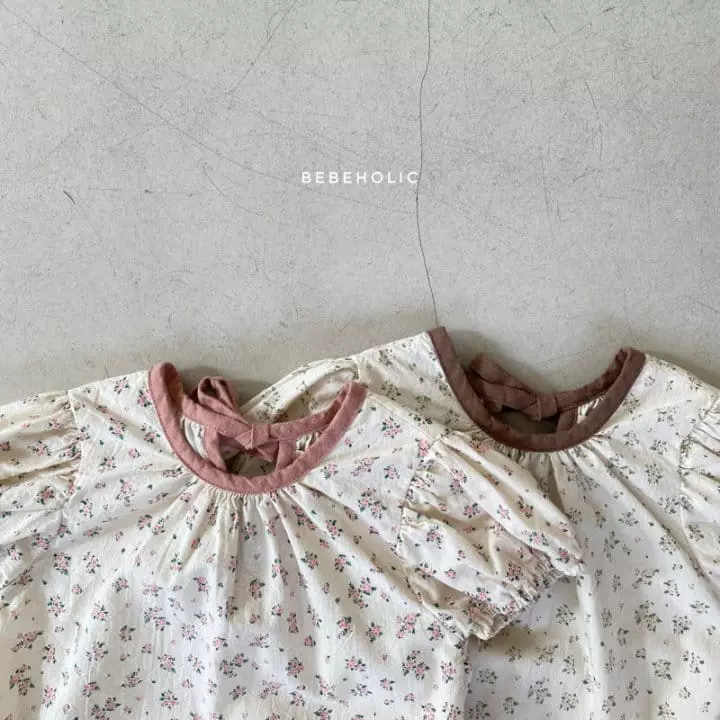 Bebe Holic - Korean Baby Fashion - #babyoutfit - Small Flower Bodysuit - 4
