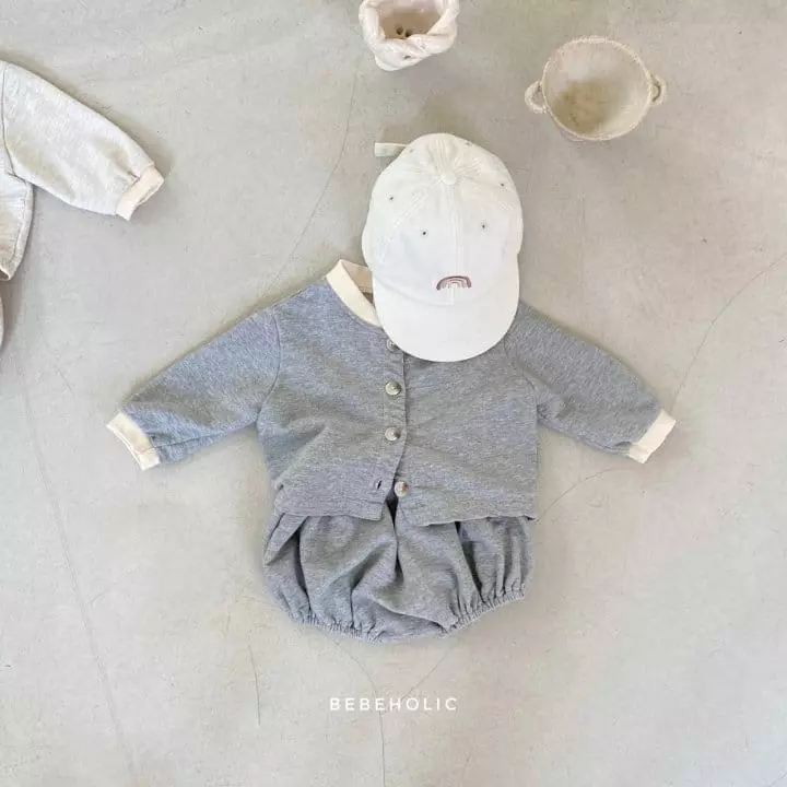 Bebe Holic - Korean Baby Fashion - #babywear - Danjak Cardigan Bottom Set - 3