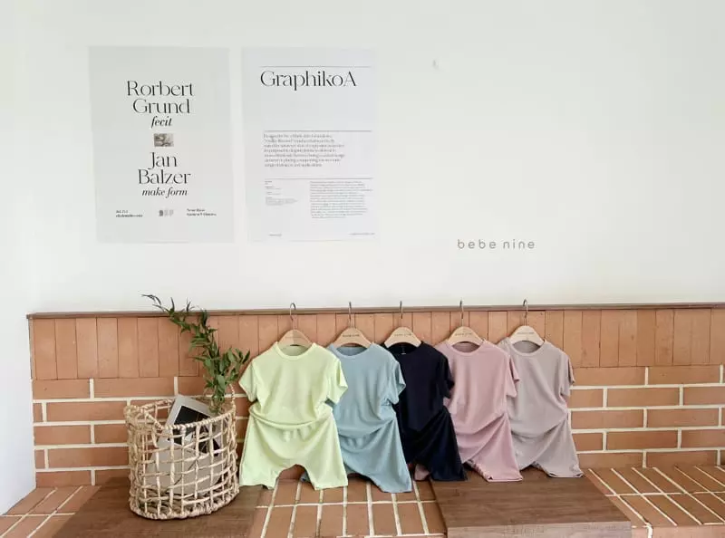 Bebe Nine - Korean Baby Fashion - #babyootd - Charlang Top Bottom Set - 11
