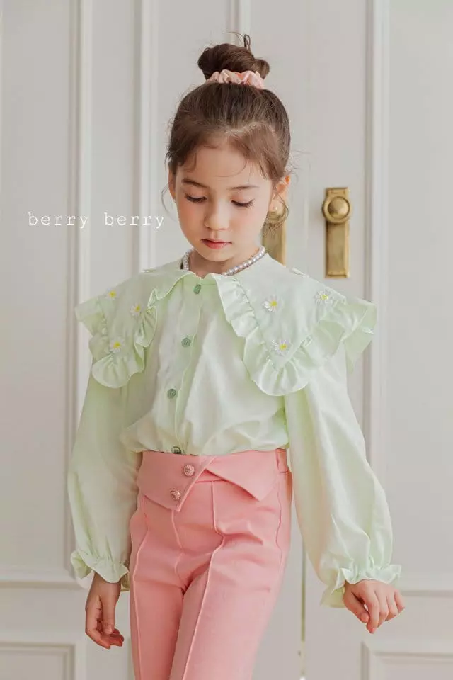 Berry Berry - Korean Children Fashion - #fashionkids - Flower Blouse - 10