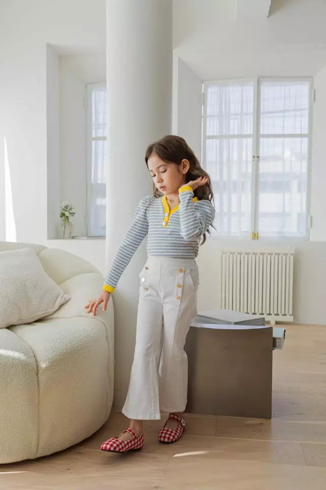 Berry Berry - Korean Children Fashion - #minifashionista - Gold Bootscut Pants  - 5