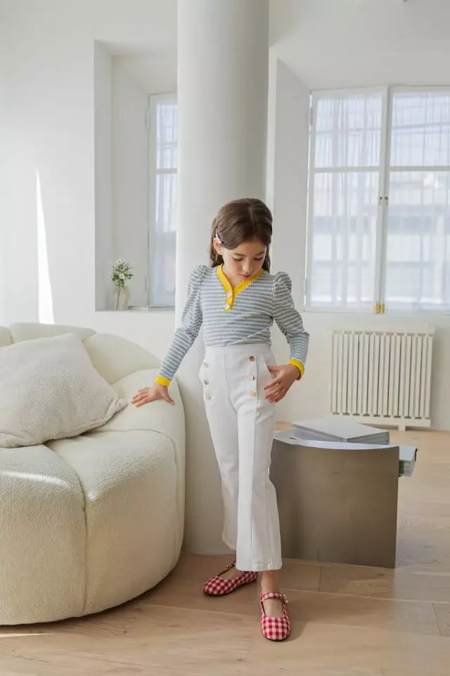 Berry Berry - Korean Children Fashion - #prettylittlegirls - Gold Bootscut Pants  - 6