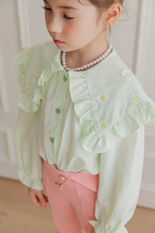 Berry Berry - Korean Children Fashion - #minifashionista - Flower Blouse - 4